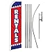 Rentals Swooper Feather Advertising Flag & Pole Kit - Perfect for Storage Lots, Rental Car Lots, Beach Rentals