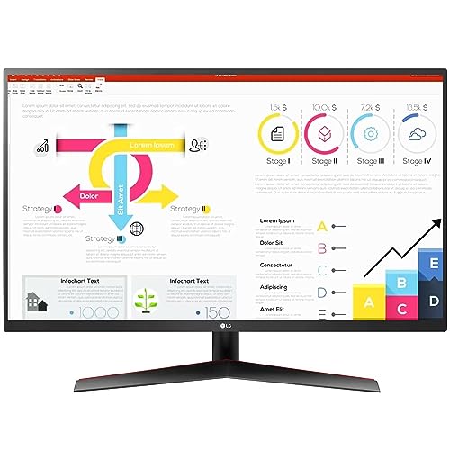 LG Full HD IPS Monitor 80 cm (31.5 Inches), 1920 x 1080, 5ms (GtG), 75Hz, AMD FreeSync™, OnScreen Control, Reader Mode, DP, HDMI, D-Sub, Headphone Out, 32MP60G (Black)