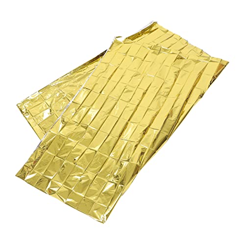 Mikikit Emergency Blanket for Outdoor Activities 10 Pack Multi-use Survival Blanket Reflective Waterproof Windproof and Design for Hiking Camping and First Aid