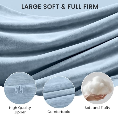 Image of Jcickt Pregnancy Pillow for Sleeping,59 inch Maternity Pillow with Removable Washable Cover,J-Shaped Cooling Full Body Pregnant Pillow -Support for Backs,Legs, Belly, HIPS, Improve Sleep-Sky Blue