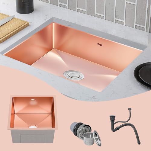 Fregadero de cocina profundo que evita salpicaduras con kit de drenaje estanco 2
