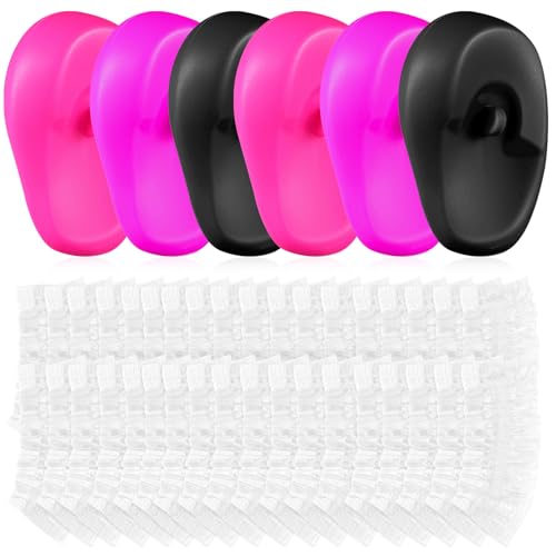 GALPADA Protezione Orecchie per Tinture Chioma in Silicone 3 Paia 200 Copri Orecchie Monouso per Doccia e Salone Cuffie Leggere e Comode per Parrucchieri e Uso Bagno