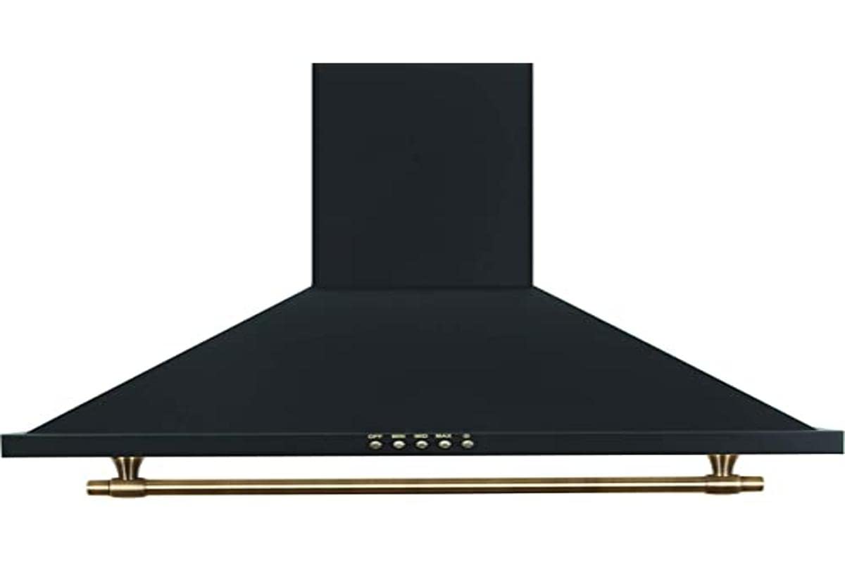 Vitrokitchen CD651R De pared Negro 400m³/h - Campana (400 m³/h, Canalizado, De pared, Negro, 28 W, 2 bombilla(s))