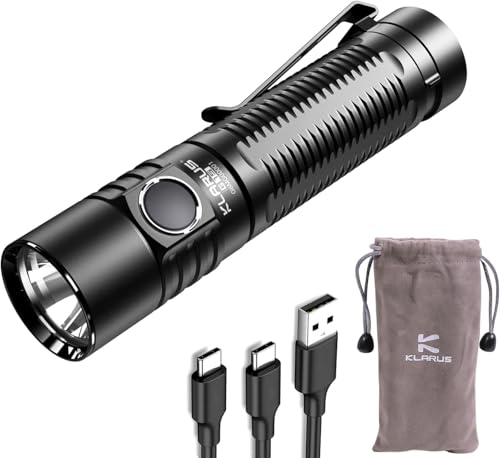 KLARUS G15 4000 High Lumen Pocket EDC Flashlight, 2A USB-C Fast Rechargeable, 200 Hours Long Lasting Compact Flash Light with Clip, IPX8 Waterproof, Portable for Camping, Inspection, Patrol, Emergency -  P-G15