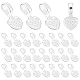 CRAFTYMELODY 220 piezas colgantes en forma de corazón para pegar estilo tibetano de aleación para pegar en una superficie plana. Ideal para la creación de joyas.