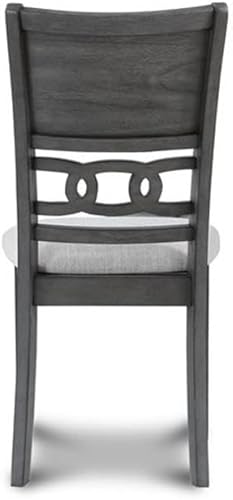 Miniatura 6 de New Classic Furniture Gia - Juego de comedor redondo de 5 piezas con 1 mesa de comedor y 4 sillas, 47 pulgadas, color gris Gris,Ébano