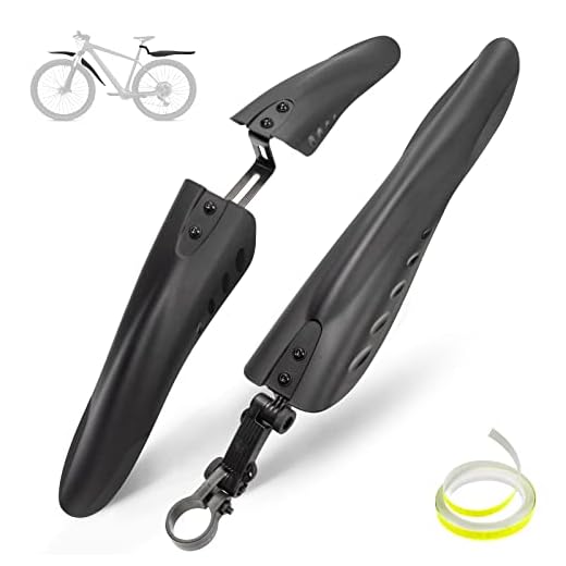 Bike Fender Set with Reflective Tape, Adjustable for Various Sizes