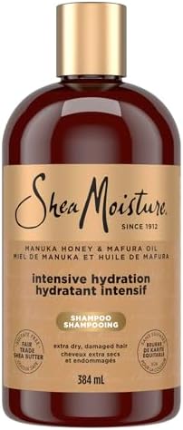 SheaMoisture Manuka Honey and Mafura Oil Intensive Hydration Shampoo for Dry, Damaged Hair with Fig Extract & Baobab Oil Sulfate-Free 384mL