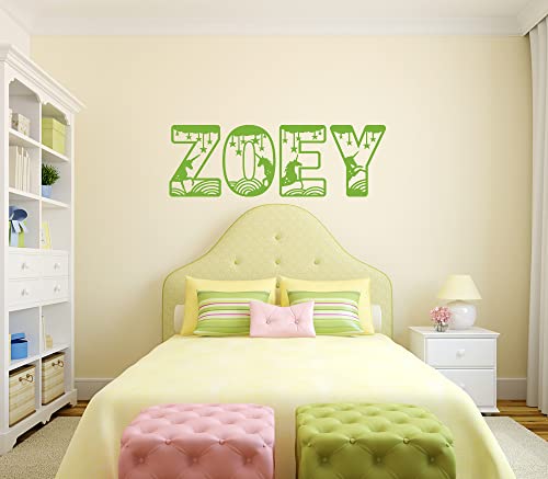 Vinilo decorativo unicornio personalizado para pared miniatura 4