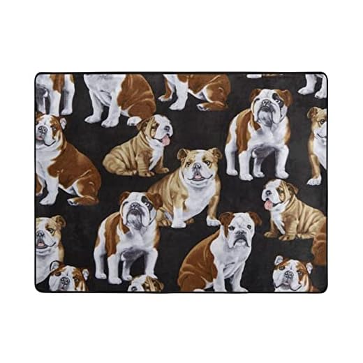 Engelska bulldoggar mjuk känsla kort lugg matta halkskydd matta vardagsrum stora mattor modernt golv sovrum stor storlek fäller ej 160 cm x 120 cm