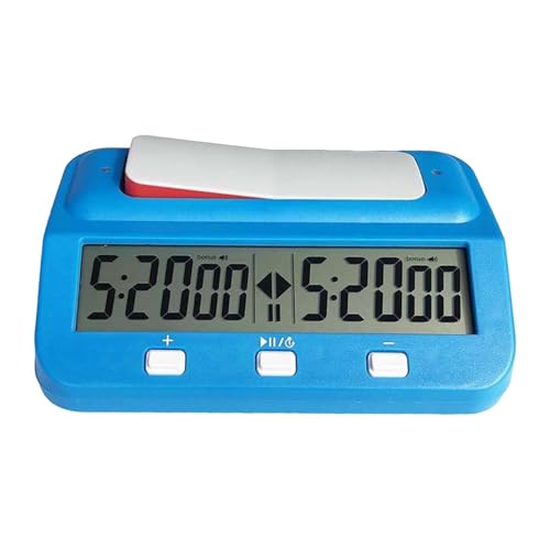 EHJRE Reloj de ajedrez Digital, Reloj cronómetro Internacional de ajedrez, cronómetro de ajedrez para Juegos de Jugadores, Azul