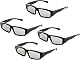 3D-Brille YiHao 4er Pack Unisex passive polarisierte Brillen für 3D-TVs