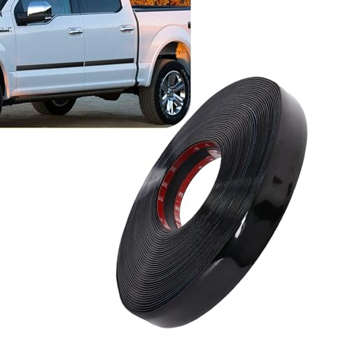 Arwrilt 49Ft Glossy Black Car Side Moldings, Scratch-Proof Molding Trim for Car Exterior and Interior, Self-Adhesive Window Trim Molding, Body Side Decorative Strip for Cars Trucks and All (Black)