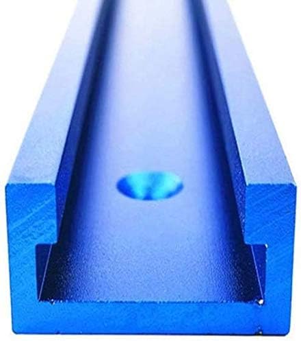 T Track T Track Rail, 800mm Miter Jig Tool, Blue Aluminum Alloy Miter Track Jig Fixture Slot for Woodworking Router Table Saw
