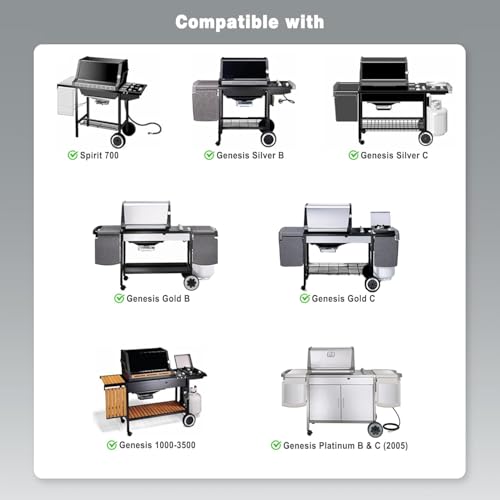onlyfire 7525 44 X 30 cm Grillrost für Weber Spirit E310 E320 S310 S320 Gasgrill (mit vorderen Brennerknöpfen), Emaillierter Porzellan Grillgitter Rechteckig Grillrost Ersatz