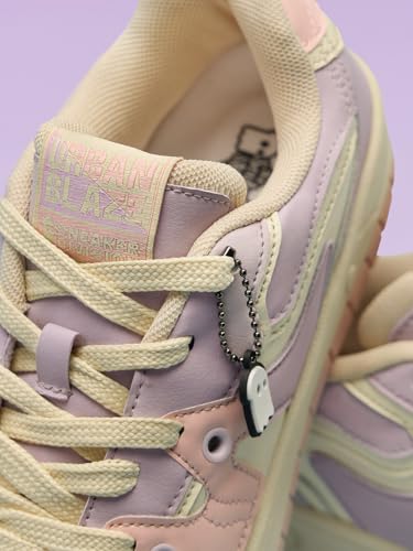 Image of The Souled Store Urban Blaze: Women and Girls Colorblocked Lace Up Low Top Stylish Sneakers with Flexibility & Comfort