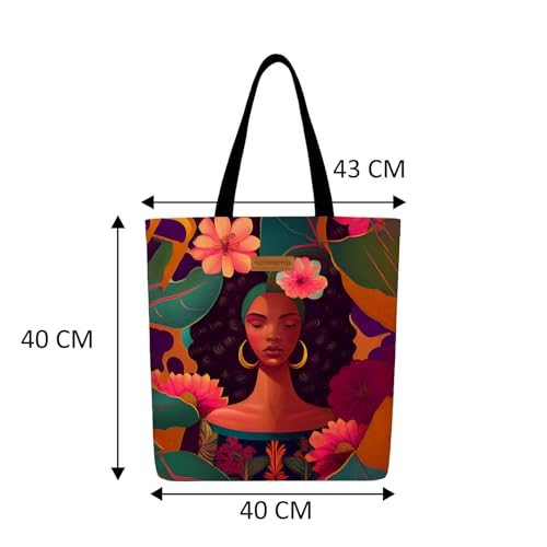 Image of The Purple Tree Eco-Friendly Canvas Tote Bag, Sustainable, Reusable Shopping, Beach, Travel or Everyday Tote, Wide Tote Bag