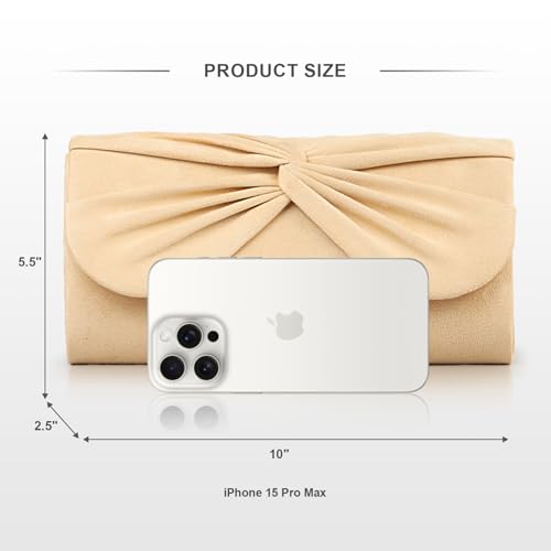 Image of Women Faux Suede Bow Evening Clutch Bags Formal Party Clutch Wedding Party Purse Prom Clutch | Faux Suede