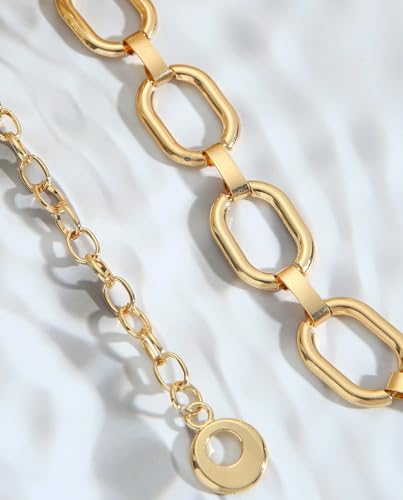 O-Ring Metal Waist Chain for Women Adjustable Metal Waist Belt Belly Link for Jeans Dress4