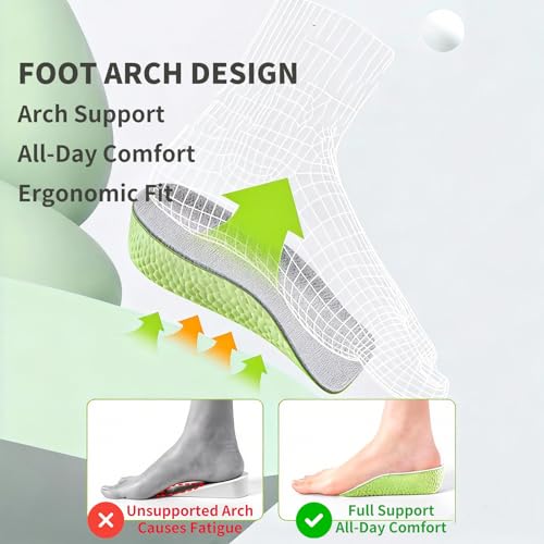 3 Pares de Plantillas para Aumentar Altura con Soporte de Arco miniatura 3