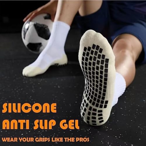 Non-Slip Ankle Crew Socks with Grippers for Men and Women3
