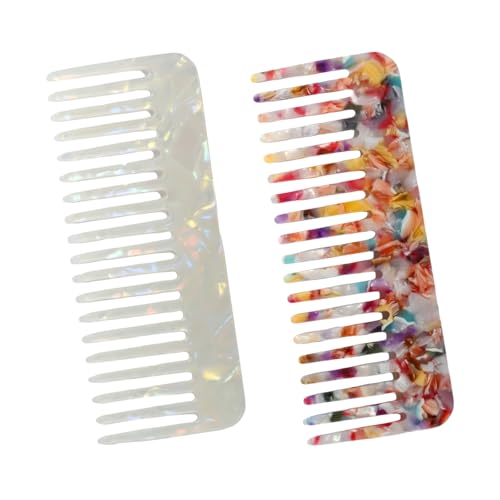 Peine de Dientes Anchos Acetato Antiestático 2 Pzas miniatura 1