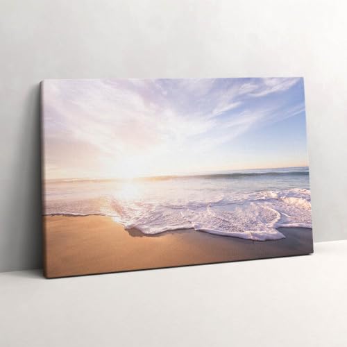 Lever de soleil sur la plage décor mural en toile Wallfluent pour chambre