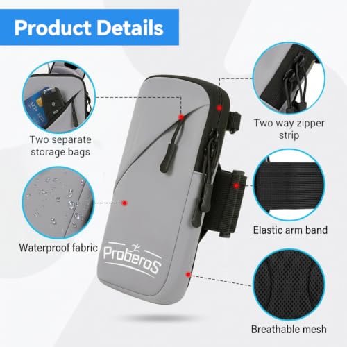 Image of Proberos Phone Holder Armband Crossbody Holster Waterproof for Running