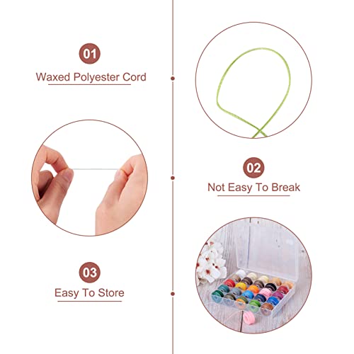 Cuerdas de abalorios finas de 0,55 mm que no se deshilachan para macramé 3