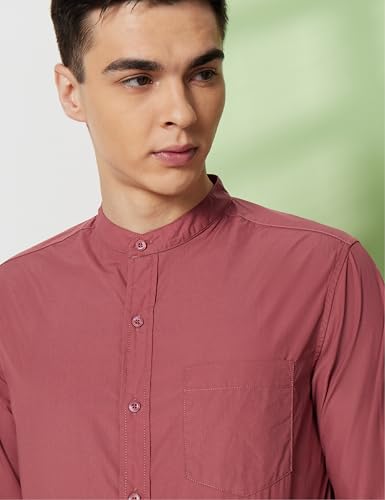 Image of Symbol Premium Men's Mandarin Collar Casual Cotton Poplin Shirt - Regular Fit |Full Sleeve | Pure Cotton (Available in Plus Sizes)