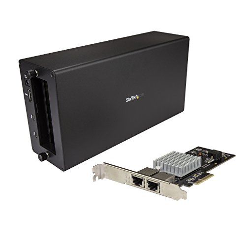 StarTech Thunderbolt 3 a 10 Gbe NIC 2 puerto Caja PCIe externa miniatura 1