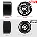 8 Pack 78A Quad Roller Skate Wheels 65 x 36mm with ABEC-9 Bearings Installed for Double Row Skating, Quad Skates Accessories Outdoor/Indoor Use (Black)