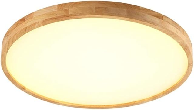 LED Ceiling Lamps, Nordic Log LED Lights, Wooden Japanese-style Ultra-thin Room Lights, Round Solid Wood Living Room Lights, Warm Light Ultra-thin Large Size, Living Room, Study, Bedroom, Aisle, Etc.