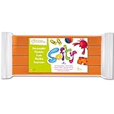 MY MANDARINE SO0870500752C - Block Knetmasse Softy, 500g, ideal ab 3 Jahren, sehr weich, glutenfrei, pflanzlich, Orange, 1 Stück