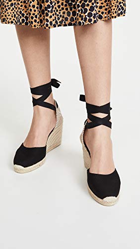 Image of Castaner Women's Carina Wedge Espadrilles, Black, 9 Medium US