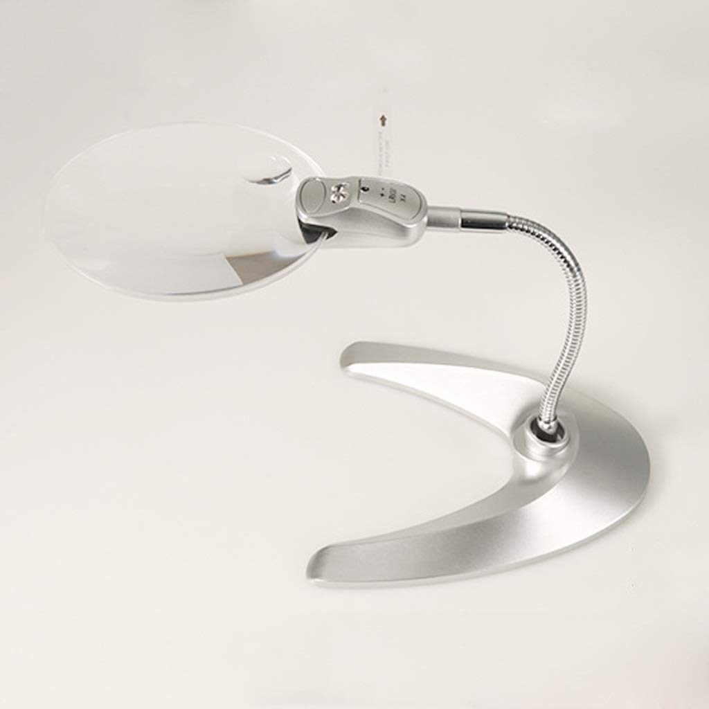 Loupe de bureau 6X30X pour lecture de livres et journaux le soir