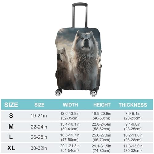 Wolf Tribe Luggage Cover Elastic Suitcase Protector Case Anti-Scratch Washable Baggage Covers Protector For Traveling, Aircraft Consignment M2