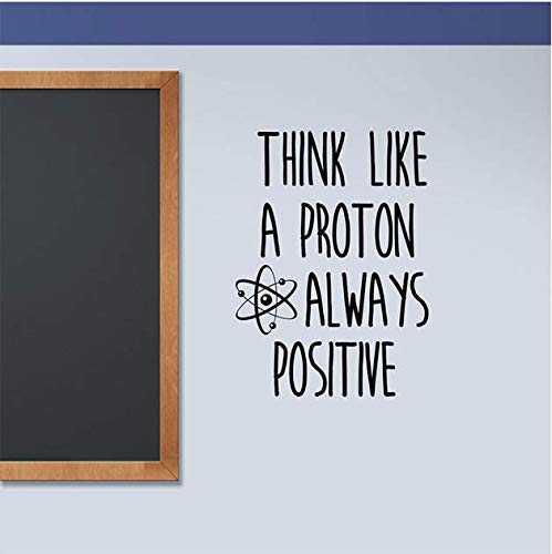 Scientific Decals Like Protons Think Classroom Decals are Always Positive Encourage Motivation Wall Words 41X57Cm