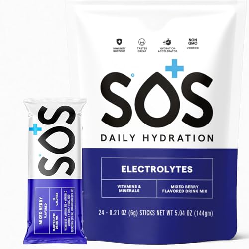 SOS Hydration (24 Servings (Pack of 1), Mixed Berry)
