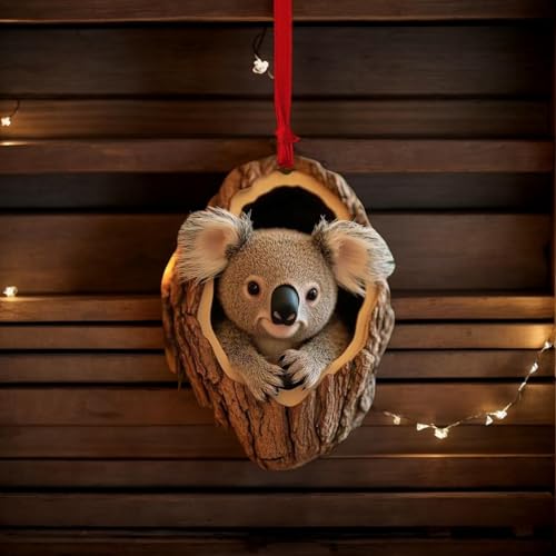 Décoration de maison originale avec suspensions de Noël koala et chat mignon - 3