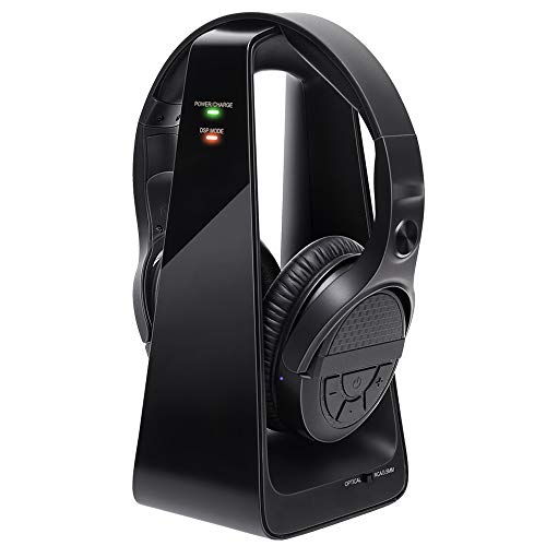 Wireless Headphones for TV Watching Gaming PC with 2.4GHz RF Transmitter Charging Dock
