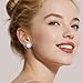 XOZEU Dance Earrings for Women Crystal Halo Rhinestone Stud Earrings for Competitions Performance Stage Wedding Party 15mm Clear