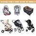 Baby Stroller Mosquito Net (2 Pack) - Durable Mesh Protection for Bassinets, Cradles, Playards, Pack N Plays & Portable Mini Cribs | Breathable Universal Fit Insect Barrier (Black + Daisy)