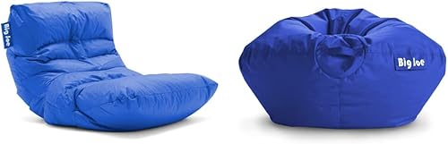 Big Joe Roma Puf Sillón Sapphire Smartmax, 3 pies y puf clásico, Sapphire Smartmax, 2 pies redondo