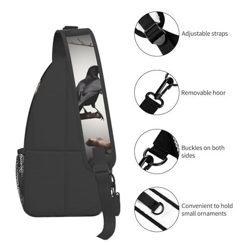 Mochila Sling Negra para Senderismo y Viaje miniatura 5