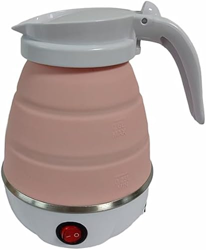 Hervidor eléctrico plegable de viaje, caldera de agua plegable de silicona, tetera portátil para café, olla de hervir agua rápida con cable de