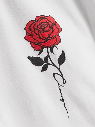 OYOANGLE Boy's Floral Print Short Sleeve T-Shirts Crew Neck Summer Tee Shirts Graphic Tees3