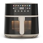 Tognana Iridea, Friggitrice ad aria 6L, doppia resistenza, display digitale, timer, 80-200°C, finestra, 1700W, Champagne