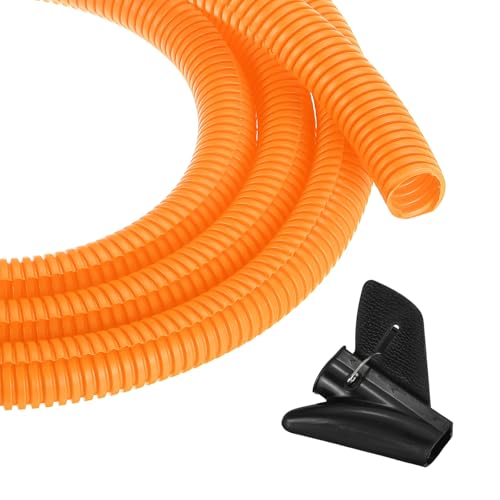Gaine de protection flexible 3m orange pour un atelier mécanique ordonné