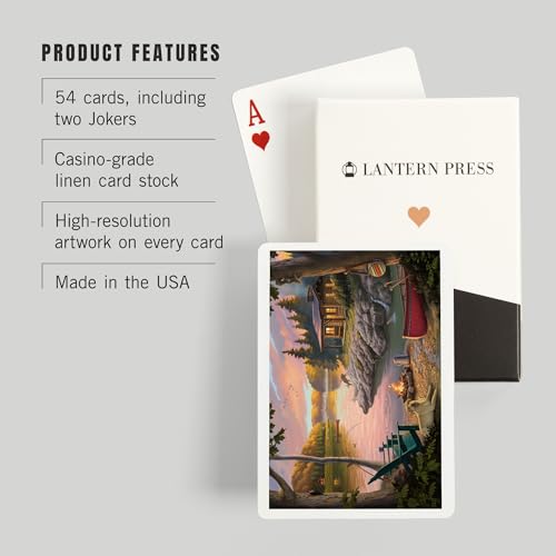 Baraja Poker Lake Living Cabin in Woods 52 Cartas miniatura 3